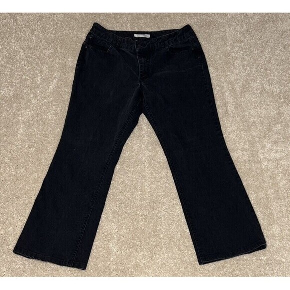 Chico's Platinum Boot Cut Fit Jeans The Ultimate Fit Black Chicos Size 2 Reg - Picture 1 of 7